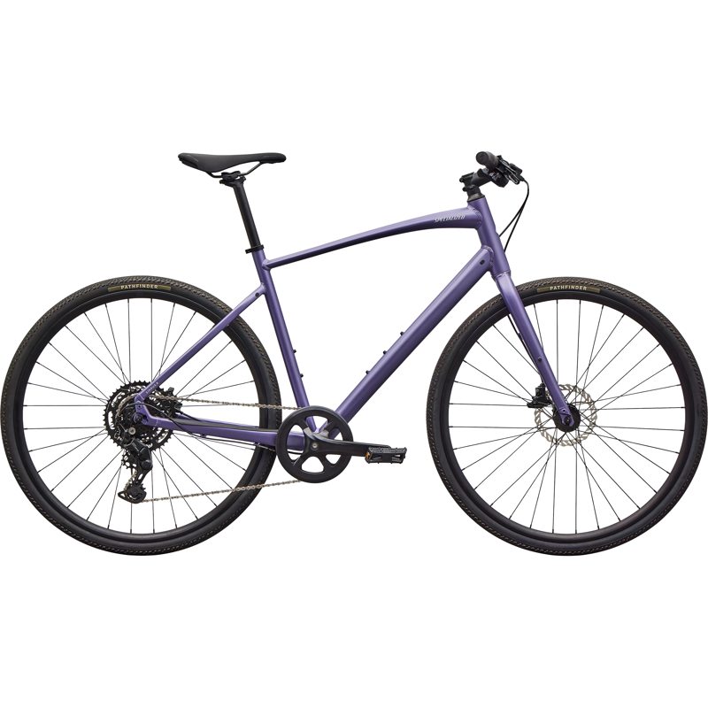 Balfes Bikes Specialized Sirrus X 2.0 Hybrid Bike 2026 in Satin Mauve Metallic / Dolomite Metallic Frost Reflective | Free postage over £30, £10 off first order, price match & 0% finance.