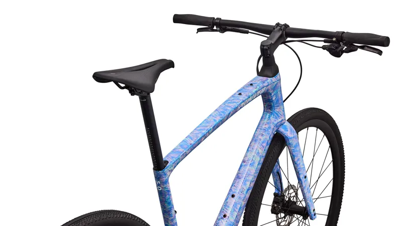 Specialized Sirrus X 5.0 Hybrid Bike 2026 in Gloss Dry Brushed Sky Blue / Oasis / Purple Haze-3