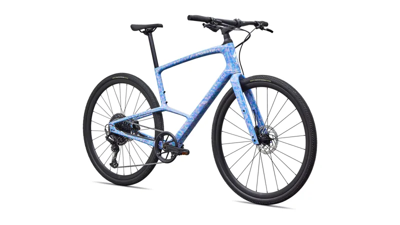 Specialized Sirrus X 5.0 Hybrid Bike 2026 in Gloss Dry Brushed Sky Blue / Oasis / Purple Haze-2