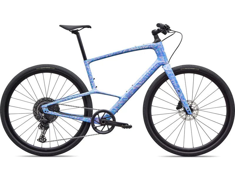 Specialized Sirrus X 5.0 Hybrid Bike 2026 in Gloss Dry Brushed Sky Blue / Oasis / Purple Haze