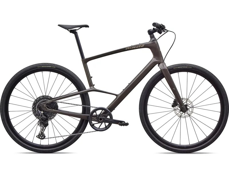 Specialized Sirrus X 5.0 Hybrid Bike 2026 in Gloss Warm Smoke / Sandstone Metallic Frost Reflective