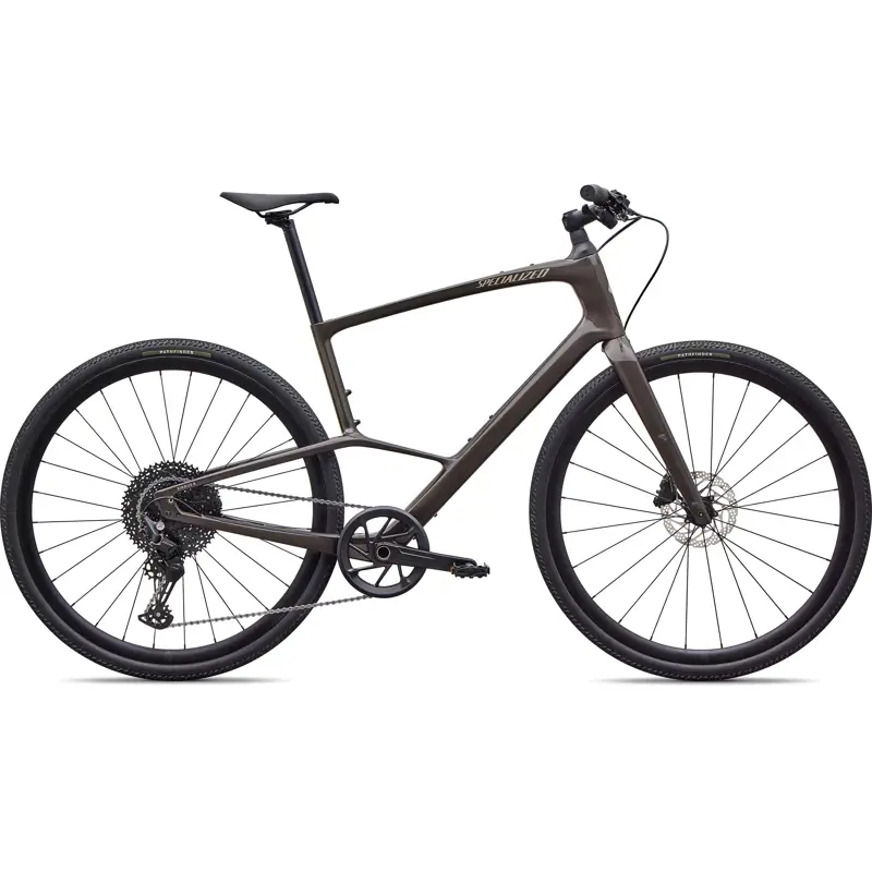 Balfes Bikes Specialized Sirrus X 5.0 Hybrid Bike 2027 in Gloss Warm Smoke / Sandstone Metallic Frost Reflective | Free postage over £30, £10 off first order, price match & 0% finance.