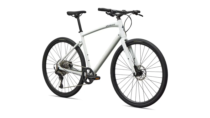 Specialized Sirrus X 3.0 Hybrid Bike 2026 in Gloss Metallic White Silver / Metallic Deep Marine Frost Reflective-2