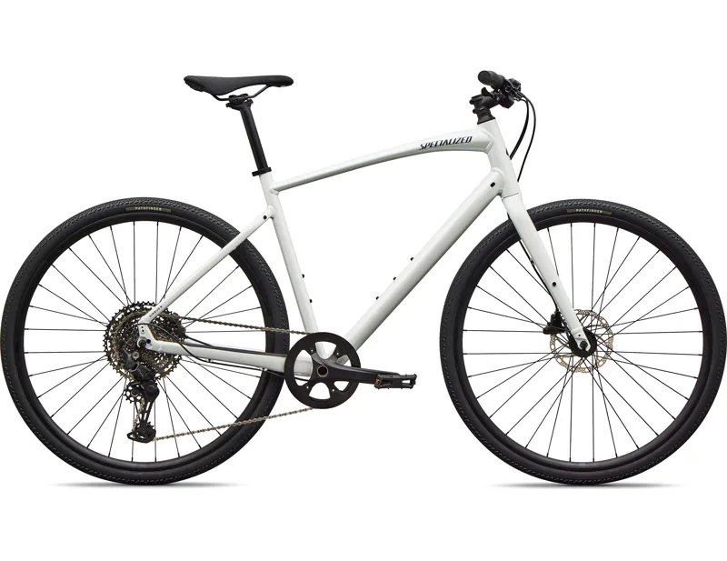 Specialized Sirrus X 3.0 Hybrid Bike 2026 in Gloss Metallic White Silver / Metallic Deep Marine Frost Reflective