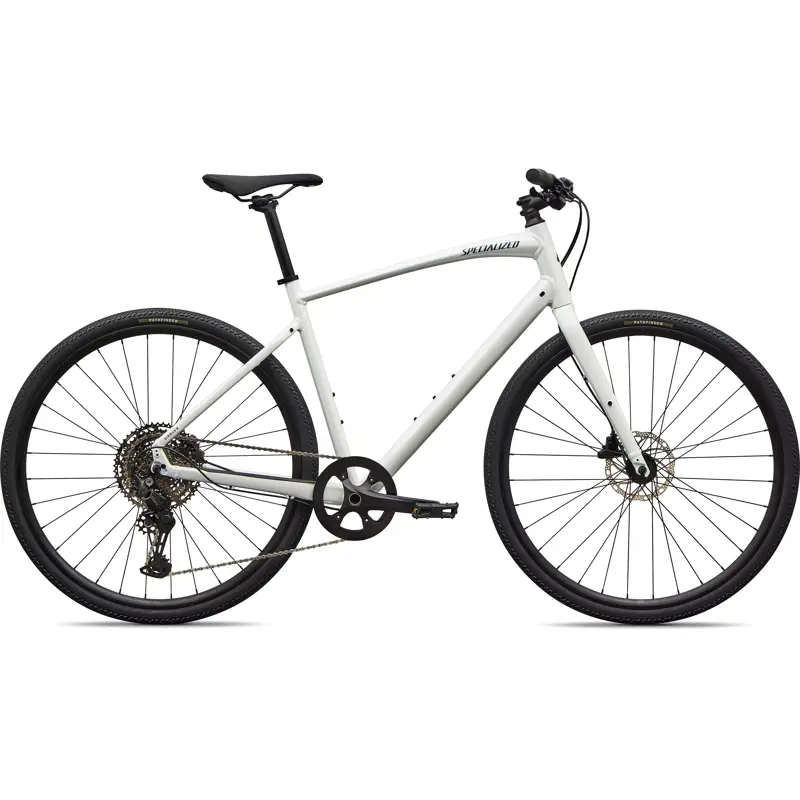 Balfes Bikes Specialized Sirrus X 3.0 Hybrid Bike 2027 in Gloss Metallic White Silver / Metallic Deep Marine Frost Reflective | Free postage over £30, £10 off first order, price match & 0% finance.