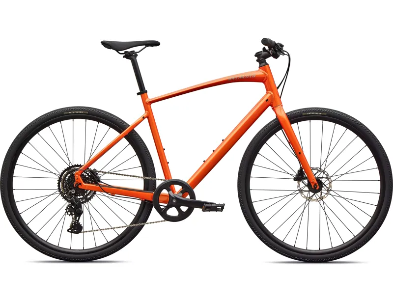 Specialized Sirrus X 2.0 Hybrid Bike 2026 in Gloss Tangerine / Shadow Silver Frost Reflective