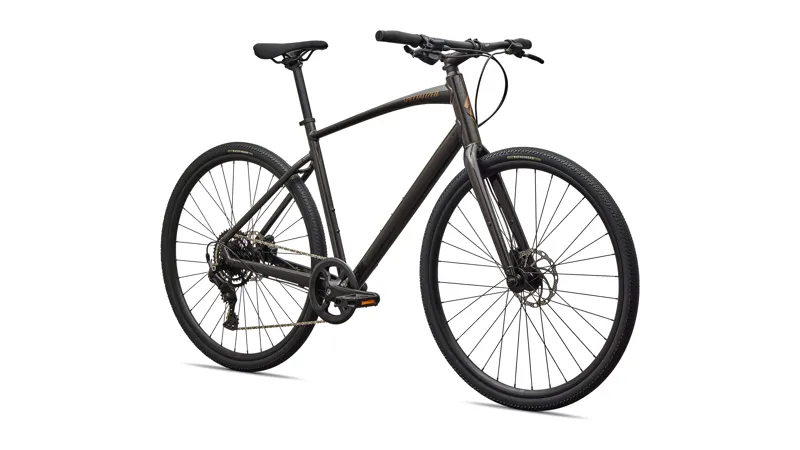 Specialized Sirrus X 2.0 Hybrid Bike 2026 in Gloss Metallic Obsidian / Burnt Gold Metallic Frost Reflective-1