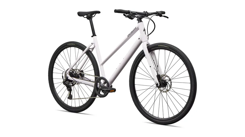 Specialized Sirrus X 2.0 Step-Through Hybrid Bike 2026 in Gloss Rose Shimmer / Metallic Obsidian Frost Reflective-2