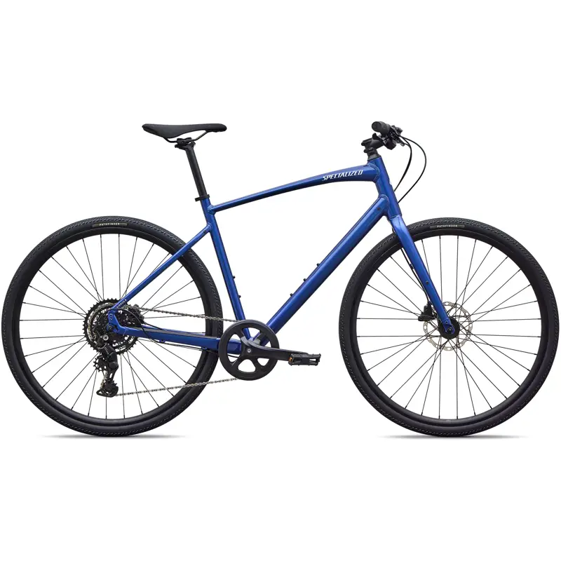Balfes Bikes Specialized Sirrus X 2.0 Hybrid Bike 2027 in Gloss Pacific Blue / Metallic White Silver | Free postage over £30, £10 off first order, price match & 0% finance.