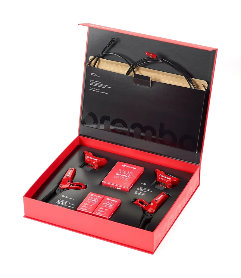 Brembo Racing GR-PRO Front + Rear Disc Brake Set in Red/Black-2