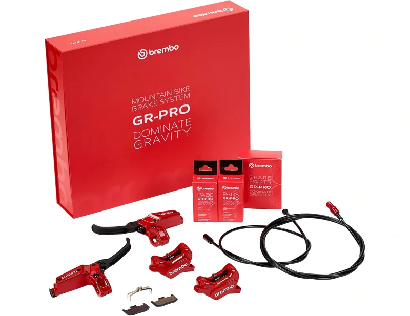 Brembo Racing GR-PRO Front + Rear Disc Brake Set in Red/Black