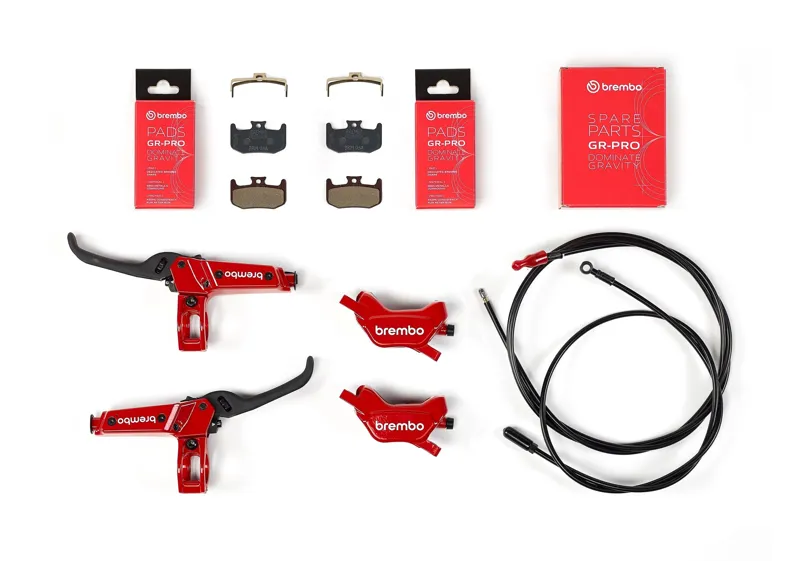 Brembo Racing GR-PRO Front + Rear Disc Brake Set in Red/Black-1