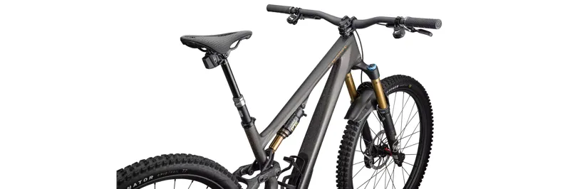 Specialized S-Works Stumpjumper 15 T-Type Full Suspension Mountain Bike 2025 in Satin Gunmetal Clay White-4