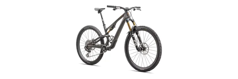 Specialized S-Works Stumpjumper 15 T-Type Full Suspension Mountain Bike 2025 in Satin Gunmetal Clay White-1