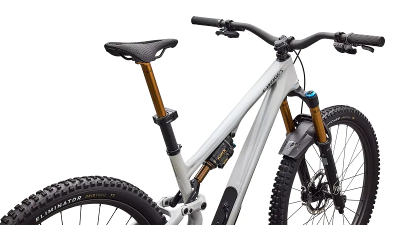 Specialized S-Works Stumpjumper 15 EVO Di2 Full Suspension Mountain Bike 2026 in Gloss Dolomite Metallic / Smoked Liquid Metal-3