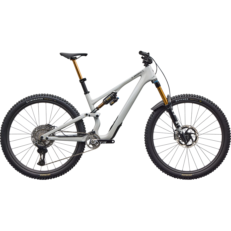Balfes Bikes Specialized S-Works Stumpjumper 15 EVO Di2 Full Suspension Mountain Bike 2026 in Gloss Dolomite Metallic / Smoked Liquid Metal | Free postage over £30, £10 off first order, price match & 0% finance.