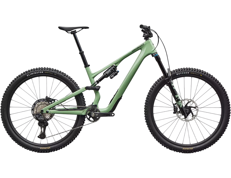 Specialized Stumpjumper 15 EVO Expert Di2 Full Suspension Mountain Bike 2026 in Pistachio/ Dark Moss Green