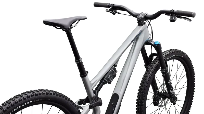 Specialized Stumpjumper 15 EVO Comp Full Suspension Mountain Bike 2026 in Gloss Shadow Silver / Majesty Blue Metallic-3