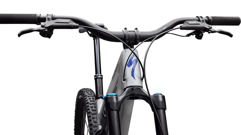 Specialized Stumpjumper 15 EVO Comp Full Suspension Mountain Bike 2026 in Gloss Shadow Silver / Majesty Blue Metallic-4