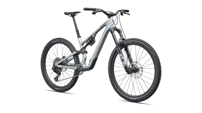 Specialized Stumpjumper 15 EVO Comp Full Suspension Mountain Bike 2026 in Gloss Shadow Silver / Majesty Blue Metallic-1