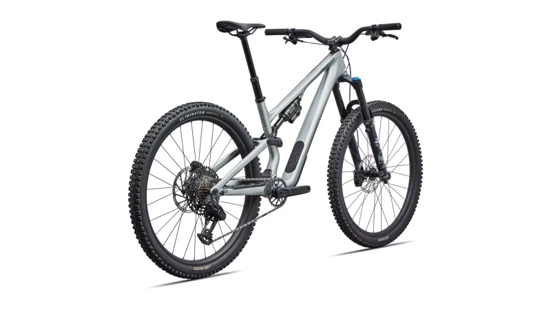 Specialized Stumpjumper 15 EVO Comp Full Suspension Mountain Bike 2026 in Gloss Shadow Silver / Majesty Blue Metallic-2