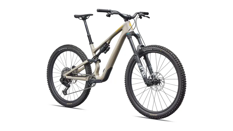 Specialized Stumpjumper 15 EVO Comp Full Suspension Mountain Bike 2026 in Satin Sandstone Metallic / California Sunshine-1