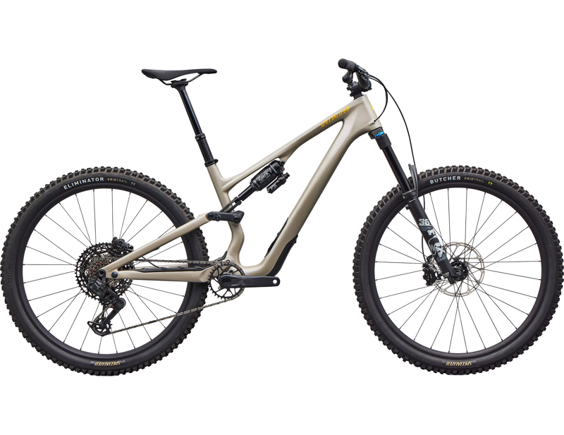 Specialized Stumpjumper 15 EVO Comp Full Suspension Mountain Bike 2026 in Satin Sandstone Metallic / California Sunshine