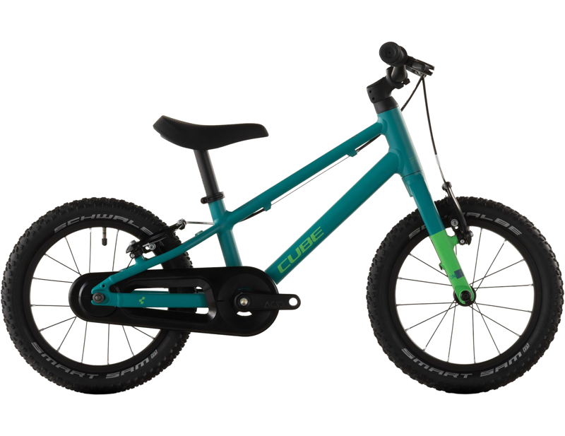 Balfes Bikes Cube Numove 140 14 Inch Wheel Kids Bike 2026 in Seagreen | Free postage over £30, £10 off first order, price match & 0% finance.