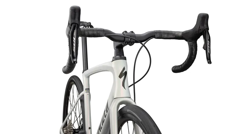 Specialized Roubaix SL8 Comp Road Bike 2024 in Red Ghost Pearl over Dune White-4