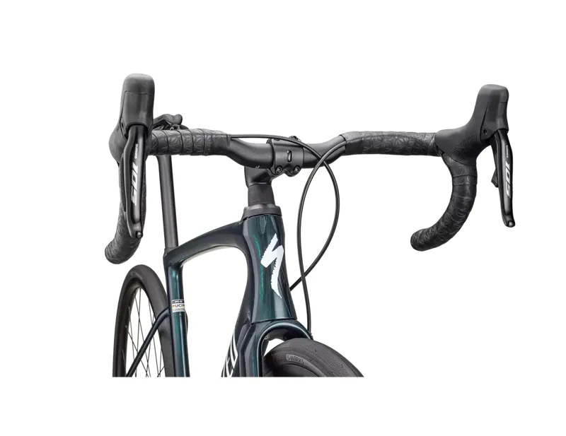 Specialized Roubaix SL8 Comp Carbon Road Bike 2025 in Gloss Lagoon Tint Over Carbon/Morning Mist-4