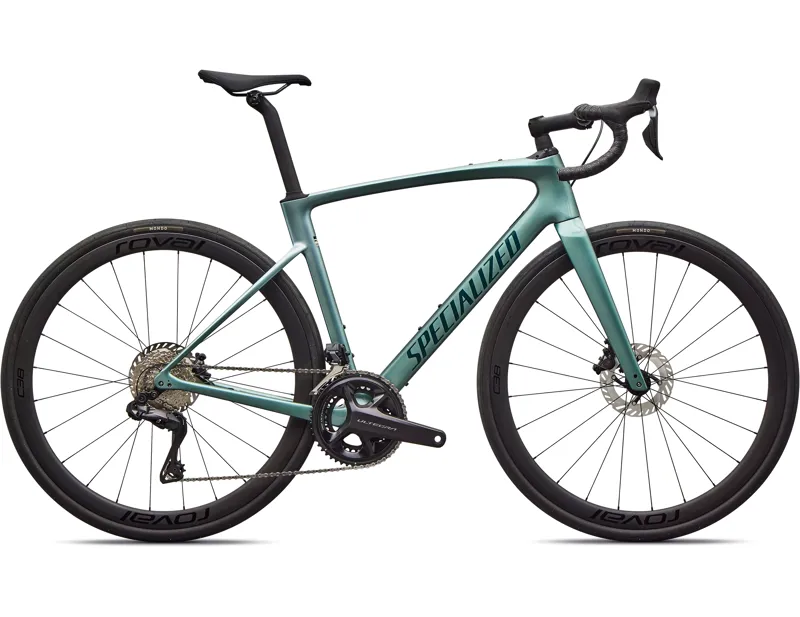 Balfes Bikes Specialized Roubaix SL8 Expert Road Bike 2026 in Gloss Fjord Metallic/white Pearl Fade/emerald Metallic | Free postage over £30, £10 off first order, price match & 0% finance.