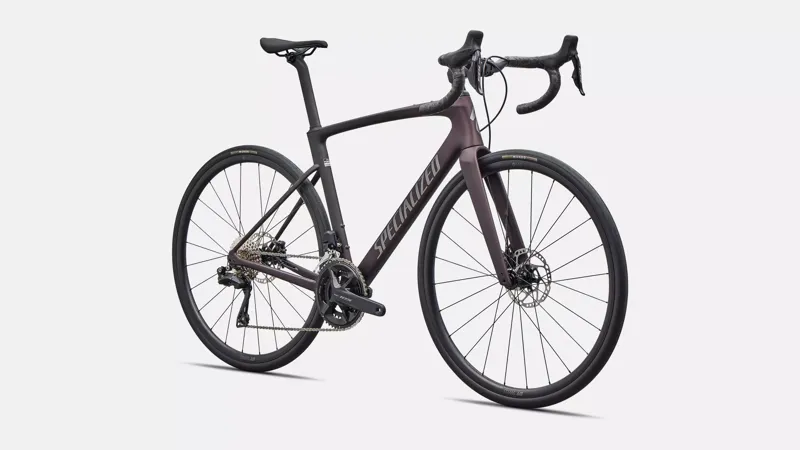 Specialized Roubaix SL8 Comp Road Bike 2026 in Satin Solidity Metallic/obsidian Metallic Fade/smoke-1