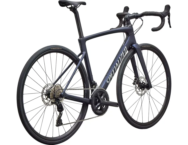 Specialized Roubaix SL8 Tiagra Carbon Road bike 2027 in Satin Marine Metallic/Shadow Silver-1