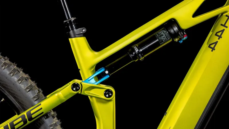 Cube Stereo Hybrid one44 HPC Race 800 Electric Full Suspension Mountain Bike 2025 in Flashlime/Blue-3