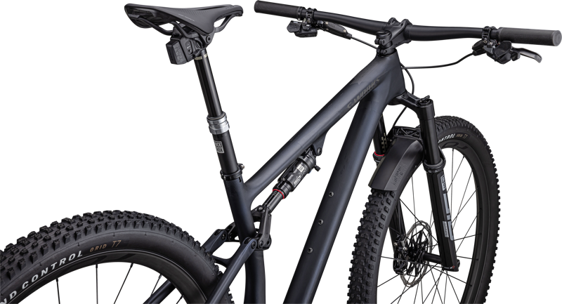 Specialized S-Works Epic EVO Full Suspension Mountain Bike 2024 in Blue Ghost/Black Chrome/Gold Ghost-3