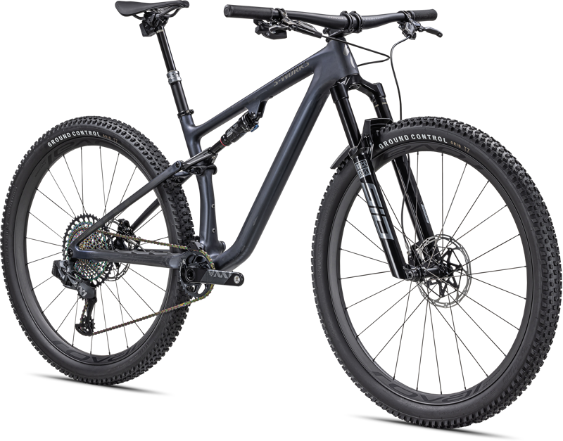 Specialized S-Works Epic EVO Full Suspension Mountain Bike 2024 in Blue Ghost/Black Chrome/Gold Ghost-1