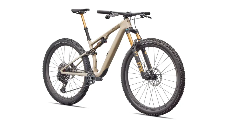 Specialized Epic 8 EVO Pro Full Suspension Mountain Bike 2026 in Satin Sandstone Metallic / Burnt Gold-1