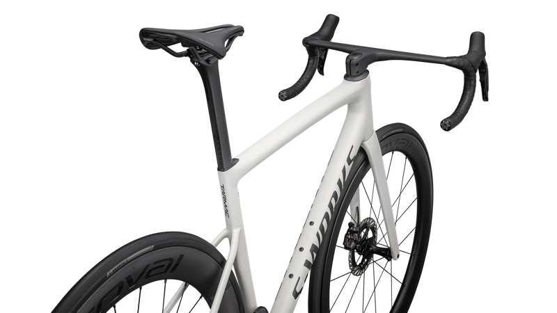 Specialized S-Works Tarmac SL8 Dura-Ace Di2 Carbon Road Bike 2024 in Fog Tint/Green Ghost-3