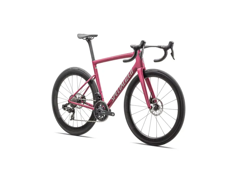 Specialized Tarmac SL8 Pro - SRAM Force eTap AXS Road Bike 2025 in Satin Pink Over Silver/Silver Dust-1