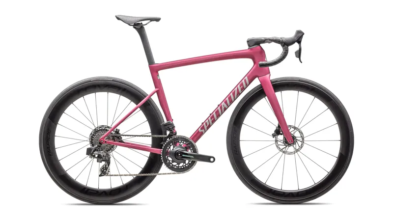 Specialized Tarmac SL8 Pro - SRAM Force eTap AXS Road Bike 2025 in Satin Pink Over Silver/Silver Dust-6
