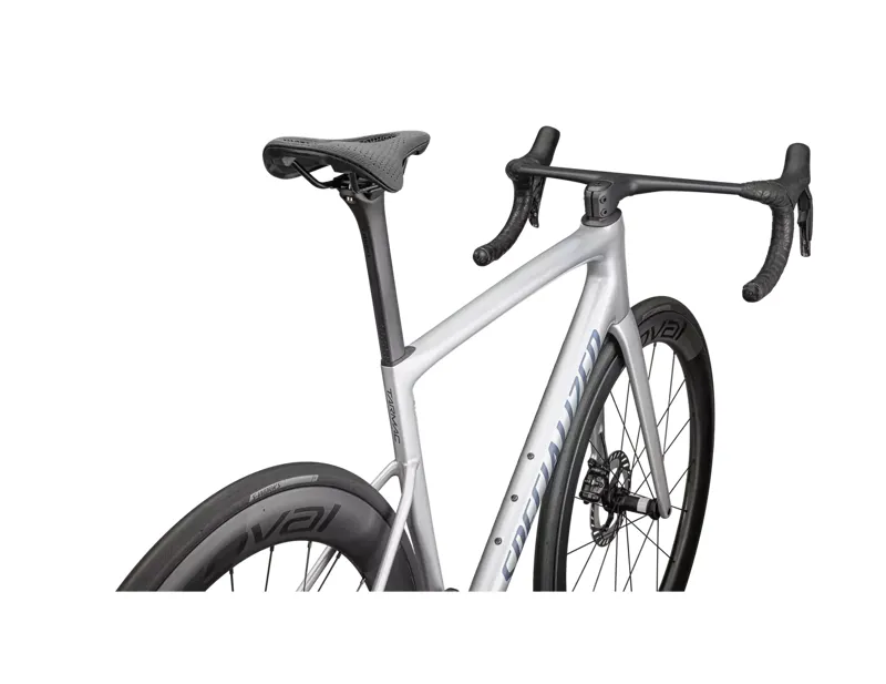 Specialized Tarmac SL8 Pro Ultegra Di2 Carbon Road Bike 2025 in Gloss Liquid Silver/Blue Pearl Over Black-3