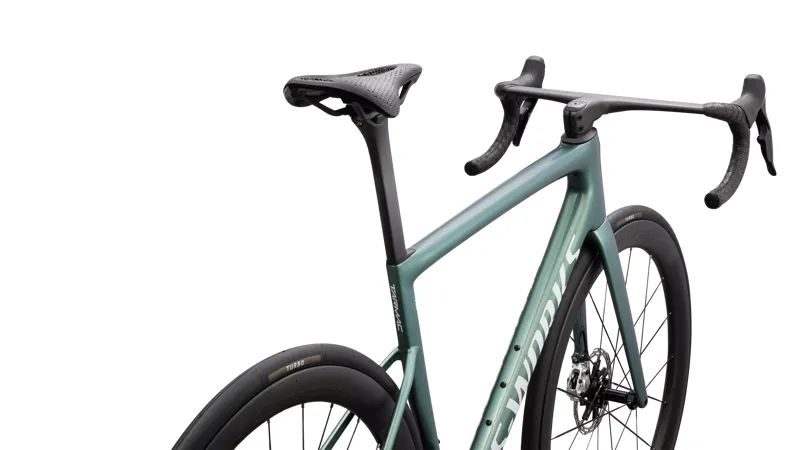 Specialized S-Works Tarmac SL8 RED AXS Carbon Road Bike 2026 in Gloss Premium Fjord Metallic / White Metallic Silver-3