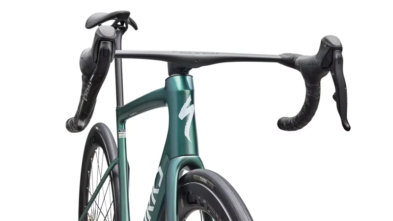 Specialized S-Works Tarmac SL8 RED AXS Carbon Road Bike 2026 in Gloss Premium Fjord Metallic / White Metallic Silver-4