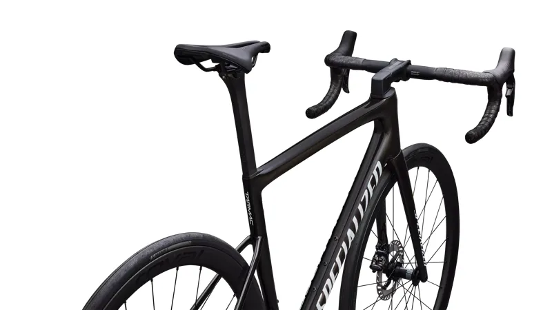 Specialized Tarmac SL8 Expert Ultegra Di2 Carbon Road Bike 2026 in Gloss Obsidian Metallic / Reflex Super Red Pearl Over White-3