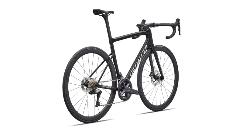 Specialized Tarmac SL8 Expert Ultegra Di2 Carbon Road Bike 2026 in Gloss Obsidian Metallic / Reflex Super Red Pearl Over White-2