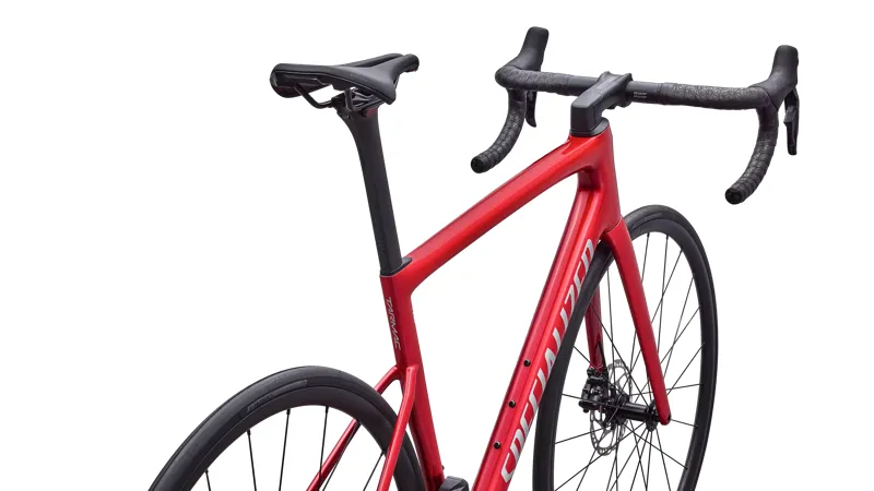 Specialized Tarmac SL8 Comp 105 Di2 Carbon Road Bike 2026 in Gloss Red Tint Over Silver Dust / Silver Dust-3