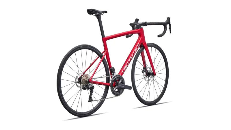 Specialized Tarmac SL8 Comp 105 Di2 Carbon Road Bike 2026 in Gloss Red Tint Over Silver Dust / Silver Dust-2