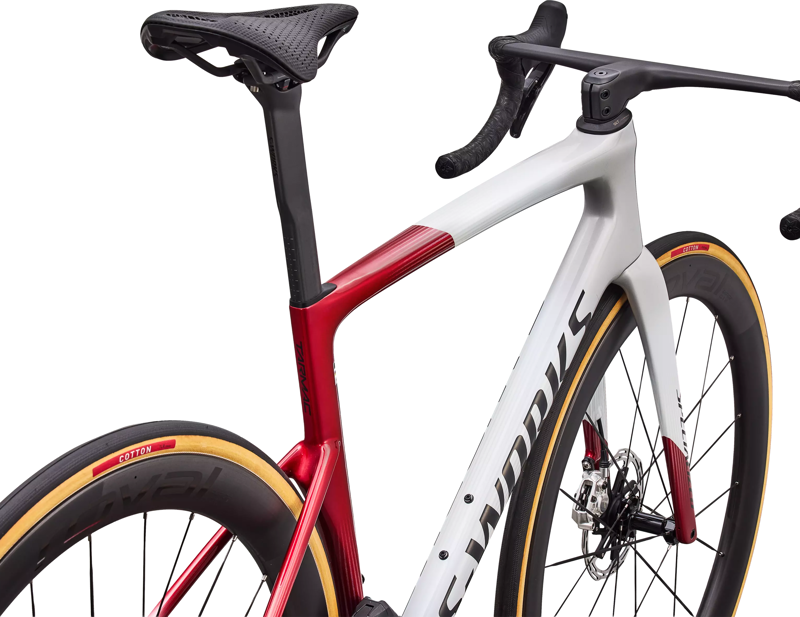 Specialized S-Works Tarmac SL9 AXS Carbon Road Bike 2027 in Gloss White Silver Metallic/Gloss Ruby-3