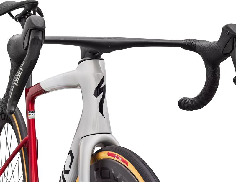 Specialized S-Works Tarmac SL9 AXS Carbon Road Bike 2027 in Gloss White Silver Metallic/Gloss Ruby-4