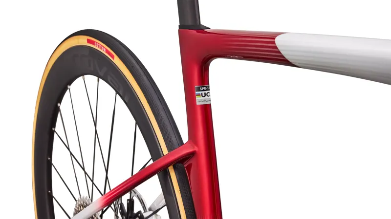 Specialized S-Works Tarmac SL9 AXS Carbon Road Bike 2027 in Gloss White Silver Metallic/Gloss Ruby-5
